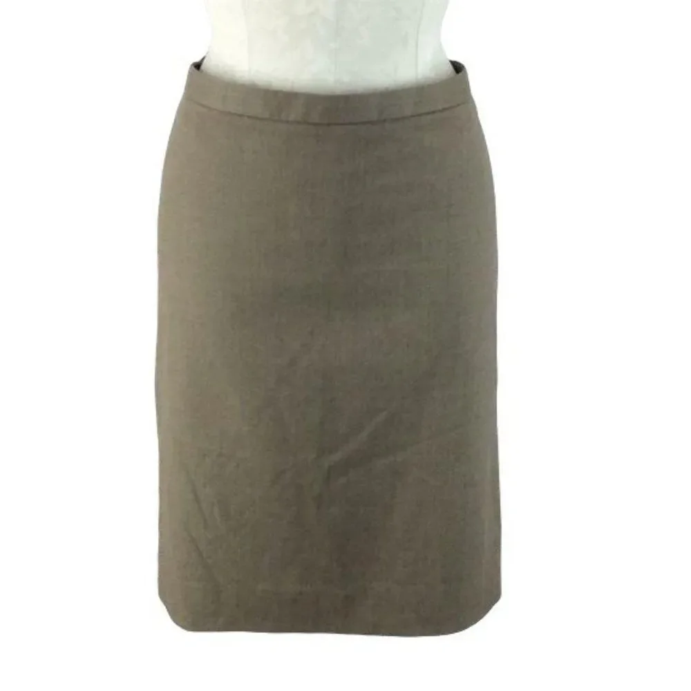 Gap virgin Wool A-Line‎ Size 12 brown tan skirt